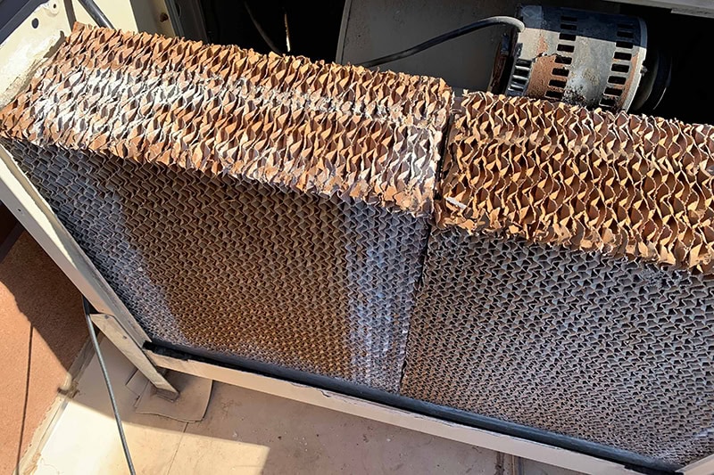 HVAC equipment in need of replacement.