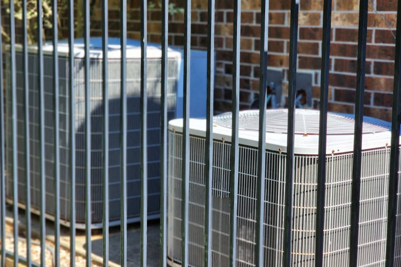 An HVAC unit outside.